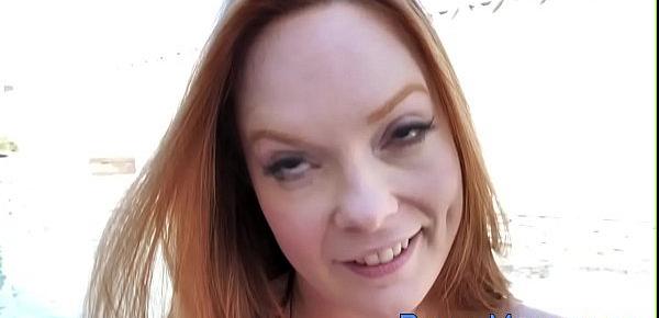  Redheaded stepmom sucks and jerks off